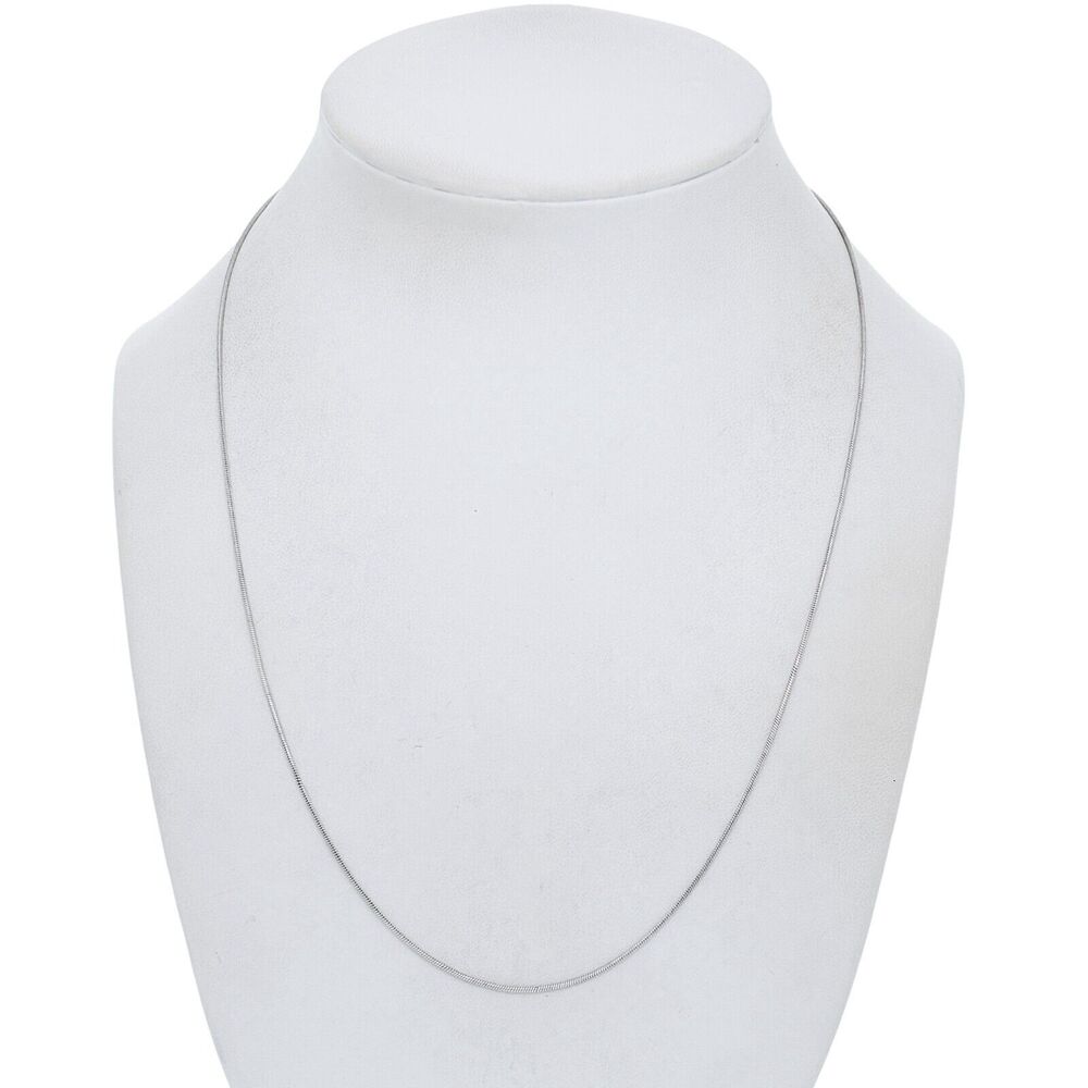 Estate Sterling Silver 925 0.8mm Snake Chain Necklace 19"